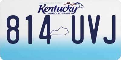 KY license plate 814UVJ