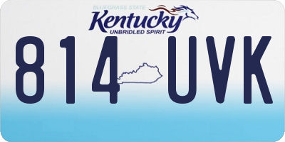 KY license plate 814UVK
