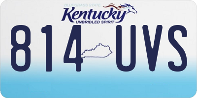 KY license plate 814UVS