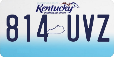 KY license plate 814UVZ