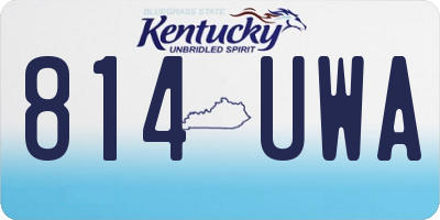 KY license plate 814UWA