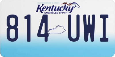KY license plate 814UWI