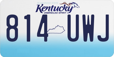 KY license plate 814UWJ