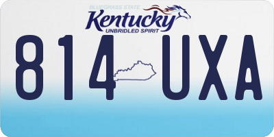 KY license plate 814UXA
