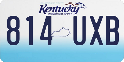 KY license plate 814UXB