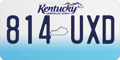 KY license plate 814UXD