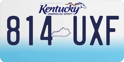 KY license plate 814UXF