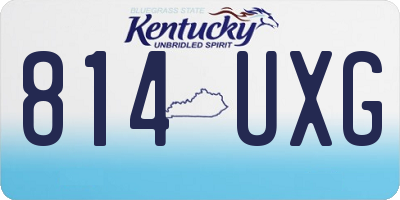 KY license plate 814UXG