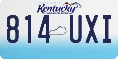 KY license plate 814UXI