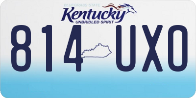 KY license plate 814UXO