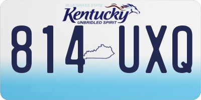 KY license plate 814UXQ