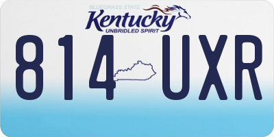 KY license plate 814UXR