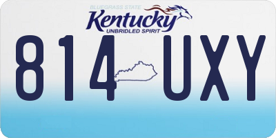 KY license plate 814UXY