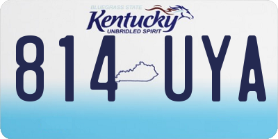 KY license plate 814UYA
