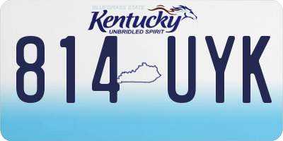KY license plate 814UYK