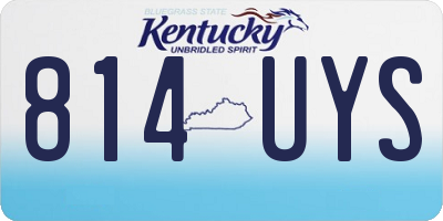 KY license plate 814UYS