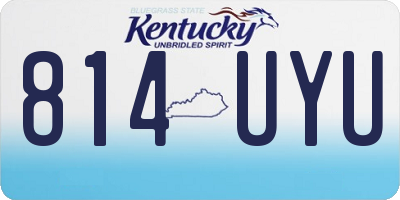 KY license plate 814UYU