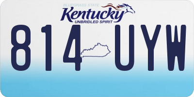 KY license plate 814UYW
