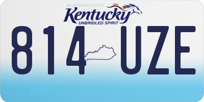 KY license plate 814UZE