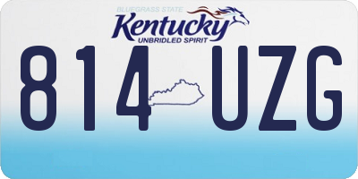 KY license plate 814UZG