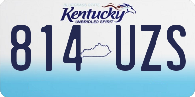 KY license plate 814UZS