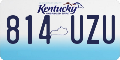 KY license plate 814UZU