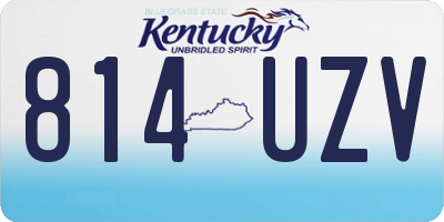 KY license plate 814UZV