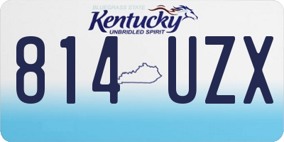 KY license plate 814UZX