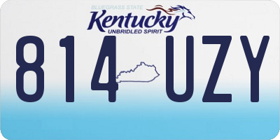 KY license plate 814UZY