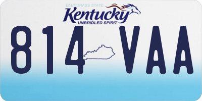 KY license plate 814VAA