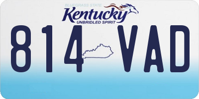 KY license plate 814VAD