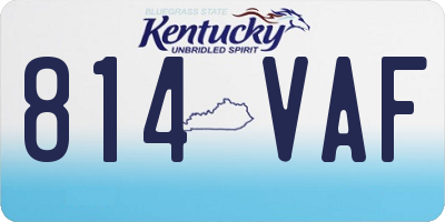 KY license plate 814VAF