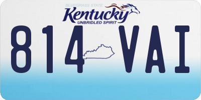 KY license plate 814VAI