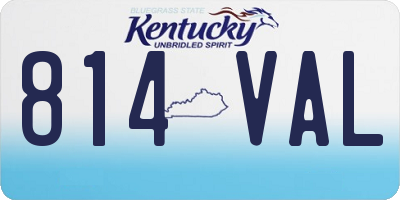 KY license plate 814VAL