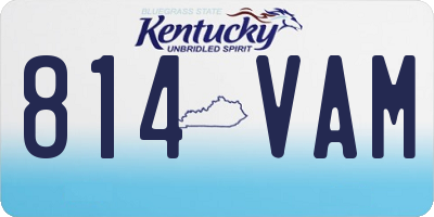 KY license plate 814VAM