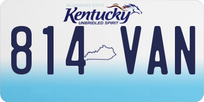 KY license plate 814VAN