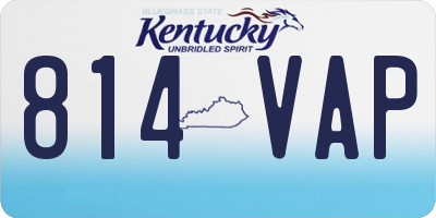 KY license plate 814VAP