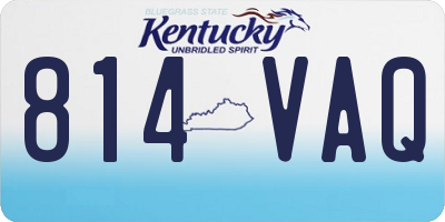 KY license plate 814VAQ