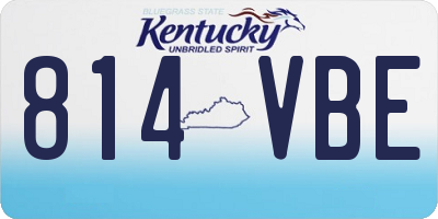 KY license plate 814VBE