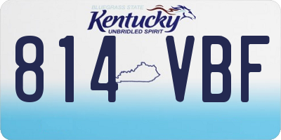 KY license plate 814VBF