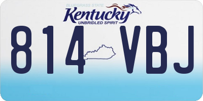 KY license plate 814VBJ