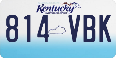 KY license plate 814VBK