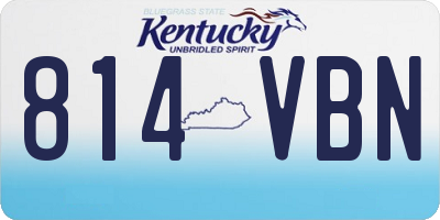 KY license plate 814VBN