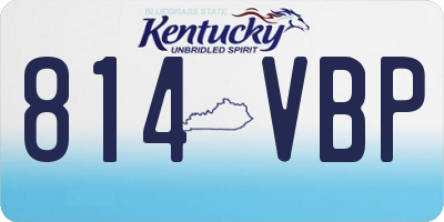 KY license plate 814VBP