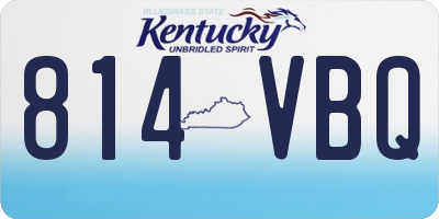 KY license plate 814VBQ