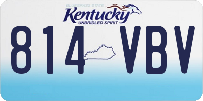 KY license plate 814VBV