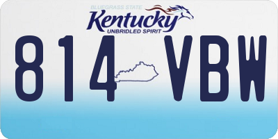KY license plate 814VBW