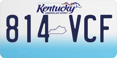 KY license plate 814VCF