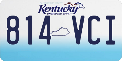 KY license plate 814VCI