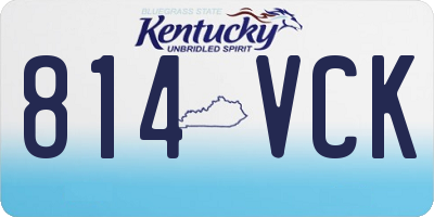 KY license plate 814VCK